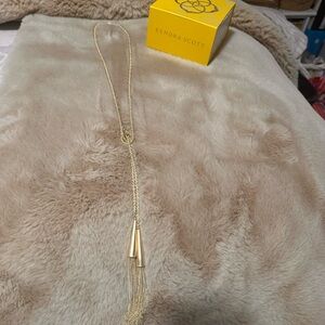 Kendra Scott Gold Necklace with Minimalist Design and Elegant Asymmetry